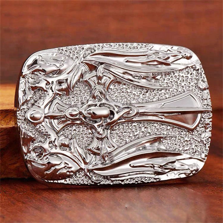 Cross-shaped belt buckles