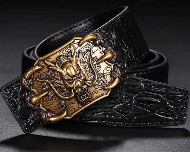 Dragon-shaped belt buckles