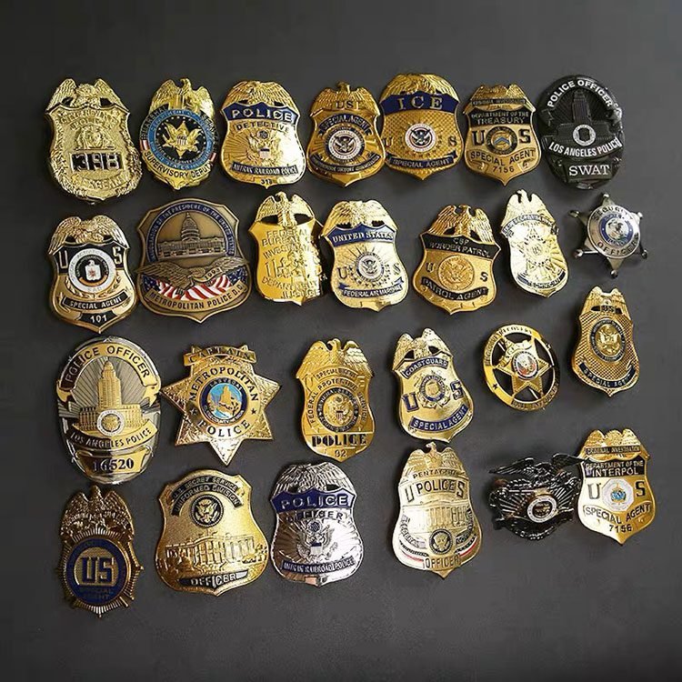 Different styles of badges