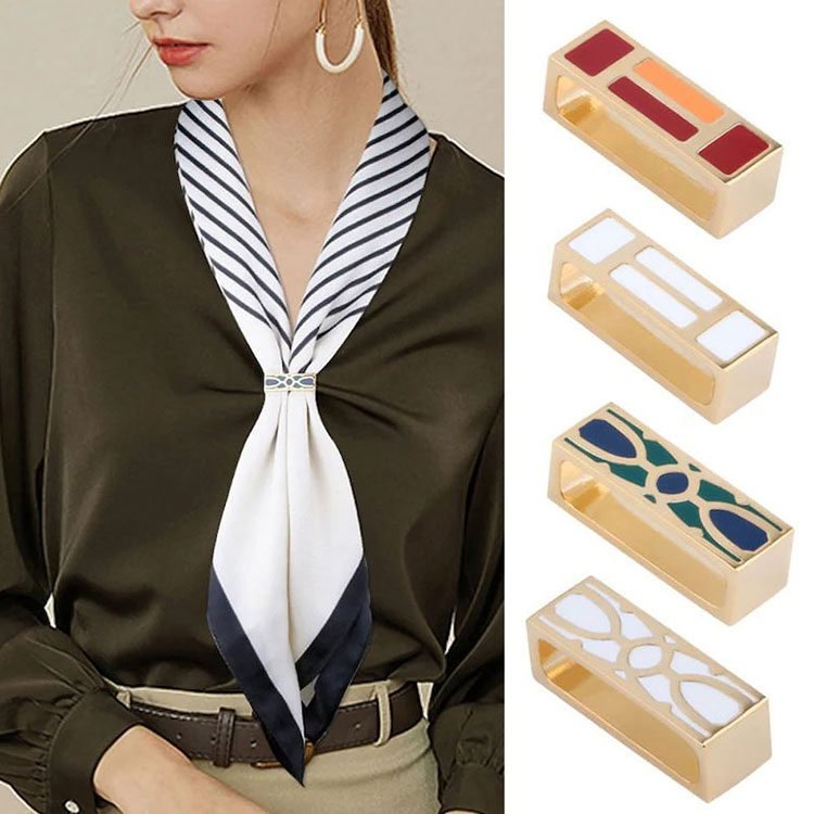 enamel scarf buckle
