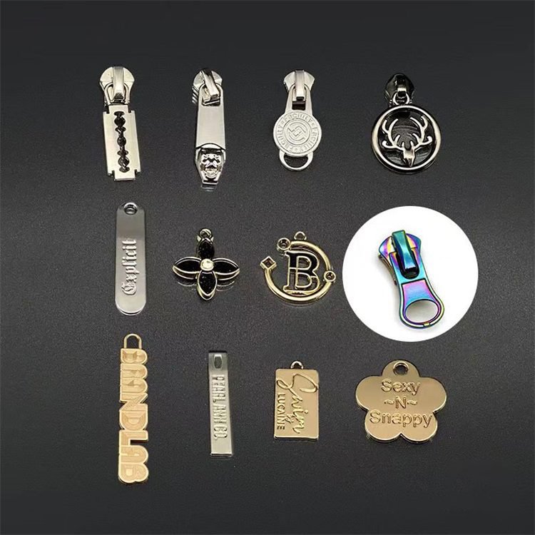 A variety of zipper sliders