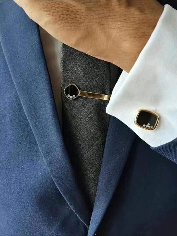 Tie Clip and Cufflink Set
